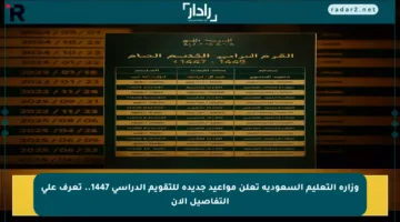 وزارة التعليم السعودية تعلن مواعيد جديدة للتقويم الدراسي 1447.. تعرف على التفاصيل الآن
